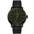 Men's TR90 Black Silicone Strap Watch 44mm