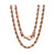 Men's 18k Rose gold Plated Stainless Steel Rope Chain 30" Necklace