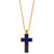 EFFY® Men's Lapis Lazuli Cross 22" Pendant Necklace in 14k Gold-Plated Sterling Silver