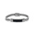 Simulated Black Onyx ID with Simulated Diamonds Bracelet