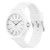 Men's Three-Hand Quartz White Silicone Watch 40mm