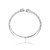 RA Cubic Zirconia White Gold Plated Fauna Bangle Bracelet