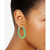 Dyed Jade (45mm) Medium Hoop Earrings in 14k Gold-Plated Sterling Silver, 1.77"