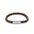 Men's Braided Brown Leather Bracelet