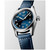 Men's Automatic Spirit Stainless Steel Chronometer Blue Leather Strap Watch 40mm