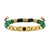 Men's Link Beaded Bolo Bracelet in Gold-Plated Stainless Steel