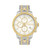 Men's Chronograph Date Quartz Bicocca Gold-Tone, Silver-Tone Stainless Steel Bracelet 46mm