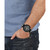 Men's Chronograph Quartz Bicocca Black Textured Leather Strap 46mm
