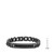 Black Ion Plating Thick Cuban Link Chain and Simulated Black Diamonds ID Bracelet