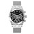 Men's Multifunction Silver-Tone Mesh Watch 44mm