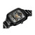 Unisex Swiss Automatic True Square Skeleton Black High-Tech Ceramic Bracelet Watch 38mm