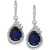 Lab-Created Sapphire (4-5/8 ct. t.w.) and White Sapphire (1/2 ct. t.w.) Drop Earrings in Sterling Silver