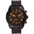 Men's Chronograph Bronson Brown Embossed Leather Strap Watch 50mm