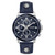 Men's Chronograph Quartz Bicocca Blue Textured Leather Strap 46mm