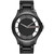 Men's Black Stainless Steel Bracelet Watch, 46mm