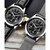 Men's Quartz Chronograph Date Silver-Tone Stainless Steel Mesh Bracelet Watch 44mm