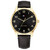 Men's Dark Brown Leather Strap Watch 44mm, Created for Macy's