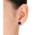 Created Sapphire (6 ct. t.w.) Cushion Stud Earrings in Sterling Silver