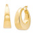 Polished Graduated Round Hoop Earrings in 14k Gold, 1"
