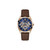 Men's Brown Genuine Leather Strap Multi Function Chronograph Watch, 42mm