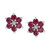 Ruby (1-3/4 ct. t.w.) & Diamond Accent Flower Stud Earrings in Sterling Silver
