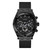 Men's Multifunction Black Mesh Watch 44mm