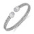 Diamond Weave Cuff Bracelet in Sterling Silver (1/5 ct. t.w.)