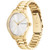 Unisex 3-Hand Gold-Tone Stainless Steel Bracelet Watch 35mm
