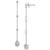 Cultured Freshwater Pearl (6mm) & Diamond (1/10 ct. t.w.) Linear Drop Earrings in Sterling Silver