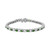 EFFY® Emerald (2-5/8 ct. t.w.) & Diamond (2-1/6 ct. t.w.) Tennis Bracelet in 14k White Gold