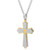Macy's Men's The Lord's Prayer Cross Pendant Necklace in Two-Tone Stainless Steel