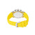 Men's Nayara Collection Yellow Silicon Strap Multi-Function Watch 42mm
