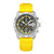 Men's Nayara Collection Yellow Silicon Strap Multi-Function Watch 42mm