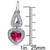 Lab-Created Ruby (3-1/5 ct. t.w.) & Lab-Created White Sapphire (1-3/4 ct. t.w.) Heart Drop Earrings in Sterling Silver