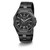 Men's Analog Black Stainless Steel Watch 42mm
