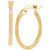 Twisted Textured Small Round Hoop Earrings in 14k Gold, 3/4"