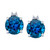 Blue Topaz (3-3/4 ct. t.w.) & Diamond Accent Stud Earrings in Sterling Silver