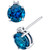 Blue Topaz (3-3/4 ct. t.w.) & Diamond Accent Stud Earrings in Sterling Silver
