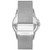 Men's Fossil Blue Silver-Tone Stainless Steel Mesh Watch, 42mm
