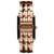 Women's Signature Square Carnation Gold-tone Stainless Steel Bracelet Watch 24mm