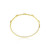 14k Gold Plated Cubic Zirconia Bangle Box Clasps Bracelet