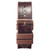 Men's Multi-Function Rose Gold-Tone Brown Leather Silicone Strap Watch 45mm