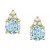 Gemstone & Diamond Accent Stud Earrings