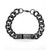Men's Black Id With Curb Links Bracelet