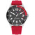 Men's Red Silicone Strap Watch 44mm