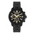 Men's Chronograph Date Quartz Bicocca Black Stainless Steel Bracelet 46mm