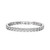 Sterling Silver with Rhodium Plated Clear Marquise Cubic Zirconia Three-Row Horizontal Bracelet