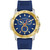 Men's Chronograph Blue Silicone Strap Watch 44mm