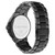 Men's Black Stainless Steel Bracelet Watch 44mm