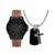 Men's Brown Strap Watch 47mm Gift Set